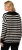Ulla Popken Striped Troyer Collar Sweater Black - Hættetrøjer og sweatshirts - Bløde sweatshirts, hoodies & strik