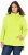 Ulla Popken Embossed Letter Sweatshirt Lime - Hættetrøjer og sweatshirts - Bløde sweatshirts, hoodies & strik