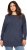 Ulla Popken Layered Look Button Sleeve Sweatshirt Navy - Hættetrøjer og sweatshirts - 