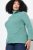 Ulla Popken Asymmetric Zipper Turtleneck Sweater Green - Hættetrøjer og sweatshirts - Bløde sweatshirts, hoodies & strik
