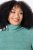 Ulla Popken Asymmetric Zipper Turtleneck Sweater Green - Hættetrøjer og sweatshirts - Bløde sweatshirts, hoodies & strik