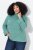 Ulla Popken Asymmetric Zipper Turtleneck Sweater Green - Hættetrøjer og sweatshirts - Bløde sweatshirts, hoodies & strik