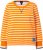 Ulla Popken Striped Drawstring Hem Sweatshirt Orange - Hættetrøjer og sweatshirts - 