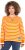 Ulla Popken Striped Drawstring Hem Sweatshirt Orange - Hættetrøjer og sweatshirts - 