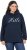 Ulla Popken HELLO Classic Fit Stand-Up Collar Sweatshirt Navy - Hættetrøjer og sweatshirts - 