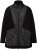 Ulla Popken Patch Print Fleece Jacket Black - Hættetrøjer og sweatshirts - Bløde sweatshirts, hoodies & strik