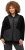Ulla Popken Patch Print Fleece Jacket Black - Hættetrøjer og sweatshirts - Bløde sweatshirts, hoodies & strik