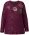 Ulla Popken Metallic Print Extra Soft Christmas Sweatshirt Dark Wine Red - Hættetrøjer og sweatshirts - 