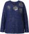 Ulla Popken Metallic Print Extra Soft Christmas Sweatshirt Ink Blue - Hættetrøjer og sweatshirts - Bløde sweatshirts, hoodies & strik