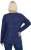 Ulla Popken Metallic Print Extra Soft Christmas Sweatshirt Ink Blue - Hættetrøjer og sweatshirts - Bløde sweatshirts, hoodies & strik