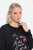 Ulla Popken Sparkling Sequin Bows Christmas Sweatshirt Black - Hættetrøjer og sweatshirts - Bløde sweatshirts, hoodies & strik