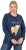 Ulla Popken Let It Snow Sequins Sweatshirt Ink Blue - Hættetrøjer og sweatshirts - 