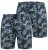 D555 Cleethorpes Hawaii Printed Swimshorts Navy - Badeshorts - Badeshorts til Store Mænd