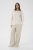 Kaffe Curve Sirana Pants Beige Melange/Black Stripe - Stofbukser - 