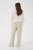 Kaffe Curve Sirana Pants Beige Melange/Black Stripe - Stofbukser - 