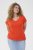Kaffe Curve Jena V-Neck T-Shirt Grenadine Red - T-shirts - 