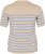 Kaffe Curve Lizzy Stribet striktrøje Beige/Blå - Trykte T-shirts til kvinder - 