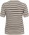 Kaffe Curve Lizzy Stribet striktrøje Beige/Sort - Trykte T-shirts til kvinder - 