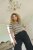 Kaffe Curve Lizzy Stribet striktrøje Beige/Sort - Trykte T-shirts til kvinder - 
