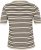 Kaffe Curve Lizzy Stribet striktrøje Beige/Sort stribet - Trykte T-shirts til kvinder - 