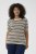 Kaffe Curve Lizzy Stribet striktrøje Beige/Sort stribet - Trykte T-shirts til kvinder - 