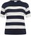 Kaffe Curve Lizzy Stribet Trøje Marineblå / Chalk - T-shirts - 