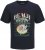 Jack & Jones King Crew Neck T-Shirt Navy - T-shirts med print i store størrelser - T-shirts med print i store størrelser