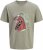 Jack & Jones King Crew Neck T-Shirt Grey - T-shirts med print i store størrelser - T-shirts med print i store størrelser