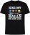 Espionage T436 Good Luck Kiss Printed T-Shirt Black - T-shirts - T-shirts i store størrelser - 2XL-14XL