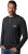 JP1880 T-Shirt Henley Long Sleeve Black TALL - HERRETØJ MT-6XLT - Tøj til høje mænd