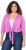 Ulla Popken Versatile Surplice Wrap Tie Hem Bolero Top Cool Pink - T-shirts - 