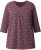 Ulla Popken 3/4 Sleeve Geometric Graphic Tee Plum - T-shirts - T-shirts til kvinder