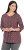 Ulla Popken 3/4 Sleeve Geometric Graphic Tee Plum - T-shirts - T-shirts til kvinder