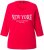 Ulla Popken City Name Graphic Tee Lychee - Trykte T-shirts til kvinder - 