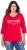 Ulla Popken City Name Graphic Tee Lychee - Trykte T-shirts til kvinder - 