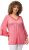 Ulla Popken Trumpet Sleeve Cold Dyed Tee Dark Pink - Trykte T-shirts til kvinder - 