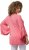 Ulla Popken Trumpet Sleeve Cold Dyed Tee Dark Pink - Trykte T-shirts til kvinder - 