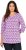 Ulla Popken Geometric Pattern 3/4 Sleeve Tee Amethyst - Trykte T-shirts til kvinder - 