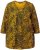 Ulla Popken Animal Print 3/4 Sleeve V-Neck Tee Neon Orange - T-shirts - T-shirts til kvinder