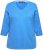 Ulla Popken Country Lettered 3/4 Sleeve Tee Teal Blue - Trykte T-shirts til kvinder - 
