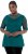 Ulla Popken Sequined Mesh Sleeve Blouse Dark Green - T-shirts - T-shirts til kvinder