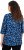 Ulla Popken Scribble Print Square Neck 3/4 Sleeve Tee Navy - Trykte T-shirts til kvinder - Printede T-shirts til Damer