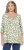 Ulla Popken Scribble Print Square Neck 3/4 Sleeve Tee Sage Green - Trykte T-shirts til kvinder - 