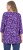 Ulla Popken Scribble Print Square Neck 3/4 Sleeve Tee Violet - Trykte T-shirts til kvinder - 