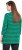 Ulla Popken Striped 3/4 Sleeve A-Line Tee Moss Green - T-shirts - T-shirts til kvinder
