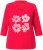 Ulla Popken Floral Graphic V-Neck Tee Lychee - Trykte T-shirts til kvinder - 
