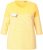 Ulla Popken Paper Boat Print 3/4 Sleeve Tee Sun Yellow - Trykte T-shirts til kvinder - 