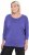 Ulla Popken Quick Drying Batwing Sleeve Tee Blueberry - Trykte T-shirts til kvinder - 