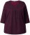 Ulla Popken Mixed Pattern Stripe 3/4 Sleeve Tee Black - T-shirts - T-shirts til kvinder