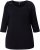 Ulla Popken Flower Epaulet 3/4 Sleeve Top Black - Trykte T-shirts til kvinder - Printede T-shirts til Damer